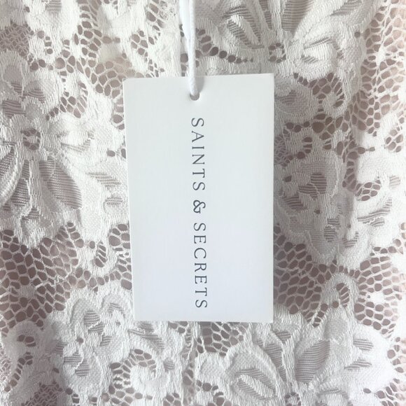 Bridal White Lace Maxi Dress - Picture 4 of 4